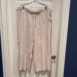 Anne Klein Cream Wide-Leg Pants XL - new with tags